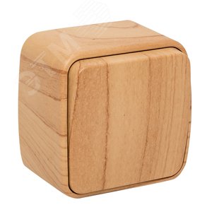 Изображение товара Выключатель одноклавишный ОП Минск 10А светлое дерево (шт)