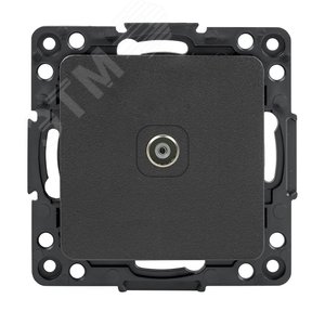Стокгольм Механизм Розетки TV 1-местной оконечной 10дБ-240МГц черный - фото 1