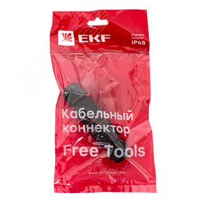 Кабельный коннектор I-образный (СМК 3PIN) IP68 FreeTools EKF PROxima - фото 2