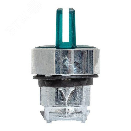 Исполнительный механизм переключателя SB4 зеленый на 3 положения возвратный без фиксации, с подсветкой с короткой ручкой IP65 - фото 3