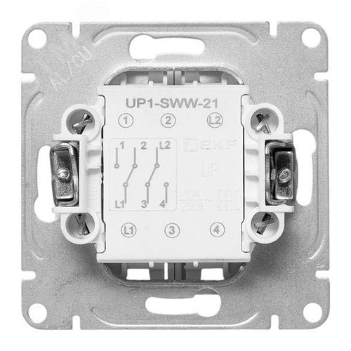 Эпика Механизм выключателя 2кл. проходной белый EKF - фото 4