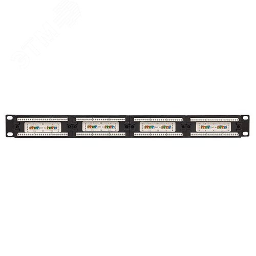 Патч-панель TERACOM PRO 19'' Cat.5E 1U неэкранированная UTP 24 порта RJ-45 Dual IDC с органайзером - фото 3