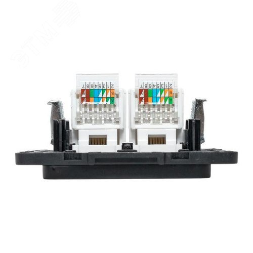 Стокгольм Механизм Розетки RJ-45 2-местной черный EKF - фото 6