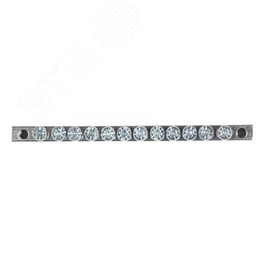 Шина PEN ноль-земля (6x9мм) 12 отв. цинк крепеж покраям - фото 2