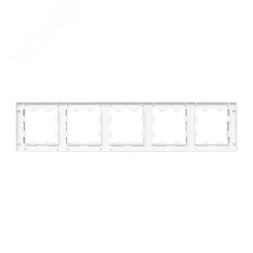 Эпика Рамка 5-местная белый пластик EKF - фото 4