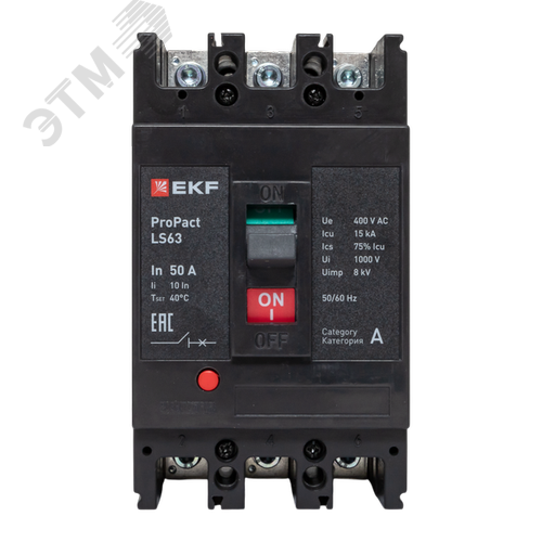 LS63 15кА 3P 50А ProPact EKF - фото 2