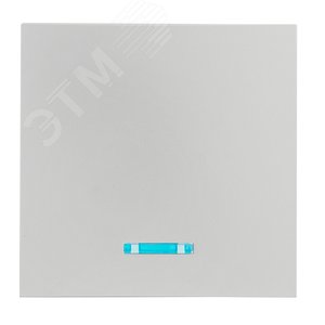 Валенсия лицевая панель выключателя 1-кл. с индикатором 10А сталь - фото 3