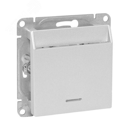 Эпика Механизм выключателя карточный с подсветкой алюминий EKF - фото 1