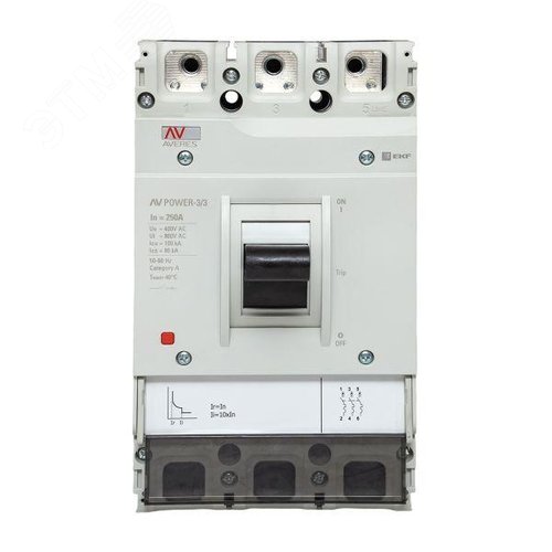 Выключатель автоматический AV POWER-3/3 250А 100kA TR AVERES - фото 3