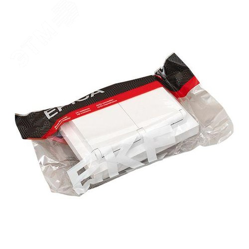 Эпика Механизм розетки двойной 16А IP44 с заземлением со шторками с рамкой с крышками белый EKF - фото 13