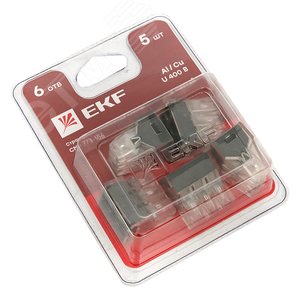 Строительно-монтажная клемма СМК 773-106 6 отверстий 1,0-2,5мм2 блистер (5шт.) PROxima - фото 2