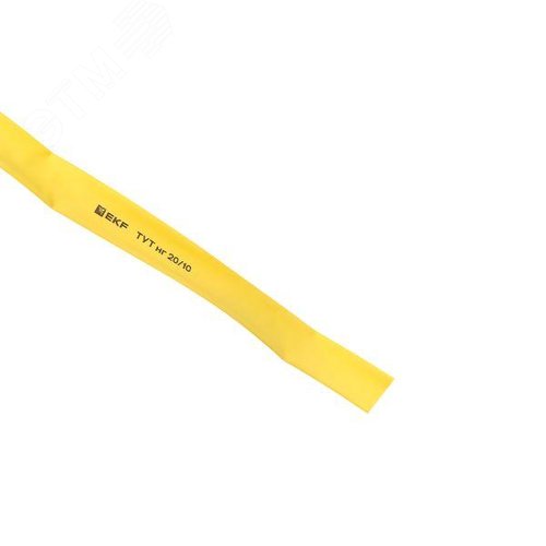 Трубка термоусаживаемая ТУТ нг 20/10 желтая рулон PROxima - фото 5