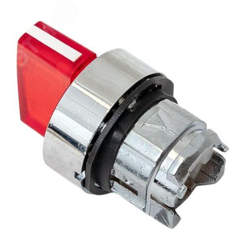 Исполнительный механизм переключателя SА4 красный на 3 положения возвратный без фиксации, с подсветкой с короткой ручкой IP65 - фото 9