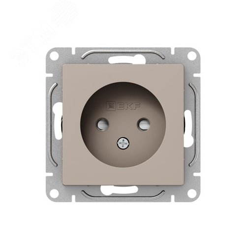 Механизм розетки  16А  без заземления  со шторками  кремовый Эпика EKF - фото 1