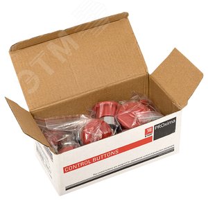 Механизм кнопки исполнительный XB4 'Грибок' красный с фиксацией без подсветки PROxima - фото 2