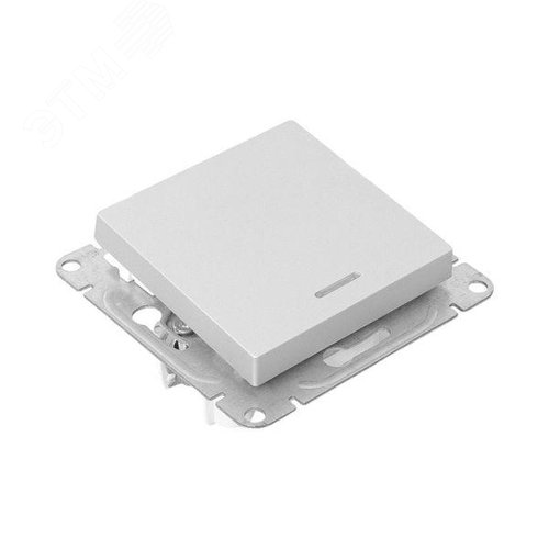 Эпика Механизм выключателя 1кл. с подсветкой алюминий EKF - фото 8