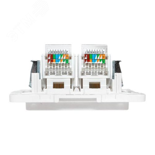 Стокгольм Механизм розетки RJ-45 2-местной белый EKF - фото 6