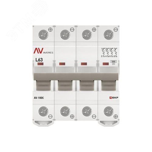 Выключатель автоматический AV-10 DC 4P 63A (L) 10kA AVERES - фото 4