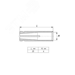 Анкер латунный забивной М6 - фото 2