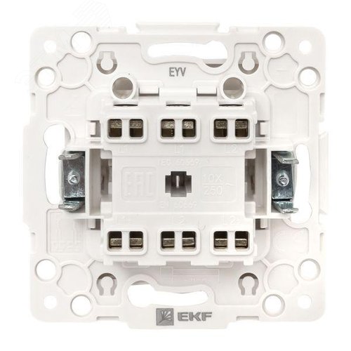 Стокгольм Механизм Выключателя 2-кл. проходного 10А в/к белый - фото 4