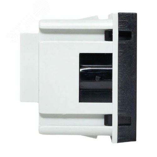 Розетка 45х45 с зазем., с защ. шторками, 90 градусов, черная, матовая EKF - фото 4