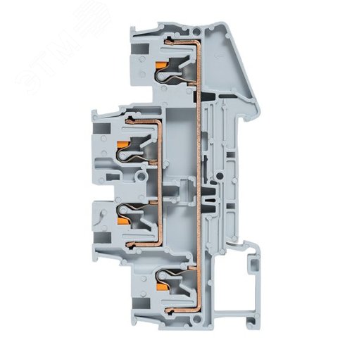 Клемма двухуровневая Push-in 4 мм2 4 вывода серая EKF - фото 6