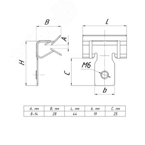 Зажим балочный 8-14 мм с резьбой М6 PROxima - фото 2