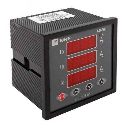 Амперметр цифровой на панель 96х96 трехфазный PROxima - фото 7