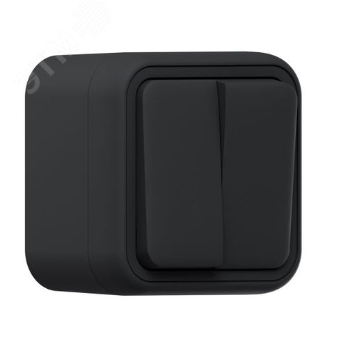 Изображение товара Выключатель, двухклавишный, проходной, ОП, автоматические клеммы антр, Бронто EKF (шт)