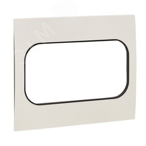 Стокгольм Рамка для розетки 2-местная белая с линией цвета черный - фото 3