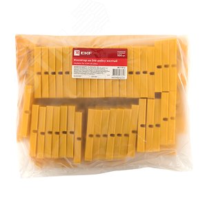 Изолятор на DIN-рейку желтый PROxima - фото 2