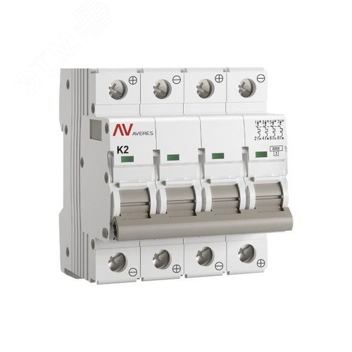 Выключатель автоматический AV-6 DC 4P 2A (K) 6kA AVERES - фото 1