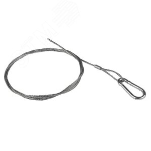 Изображение товара Трос стальной с карабином L=1м (2мм) (шт)