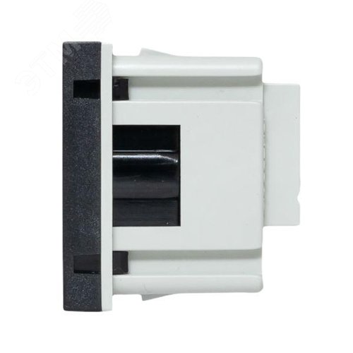 Розетка 45х45 с зазем., с защ. шторками, 90 градусов, черная, матовая EKF - фото 6