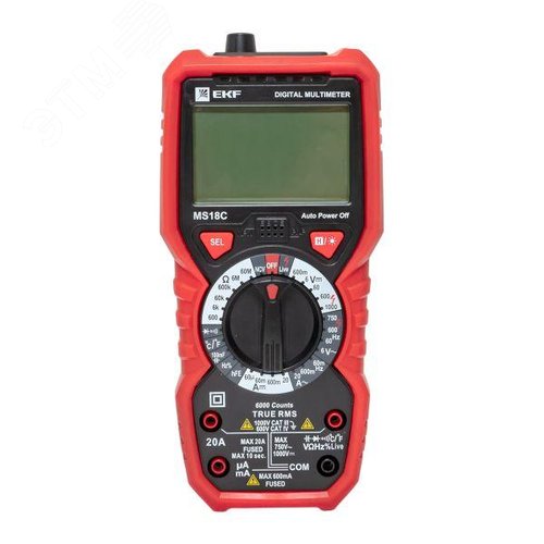 Мультиметр цифровой MS18C EKF Professional - фото 4