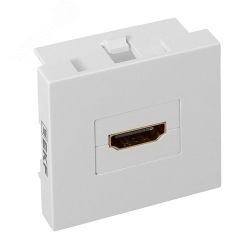 Розетка HDMI 45x45, 2 модуля, 1 гнездо, без индикатора, белая EKF - фото 6