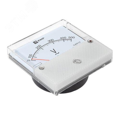 Вольтметр VM-A801 аналоговый на панель 80х80 круглый вырез 500 В прямое подключение - фото 7