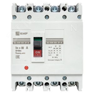 Выключатель автоматический ВА-99М 100/80А 4P 5In 35кА PROxima - фото 3