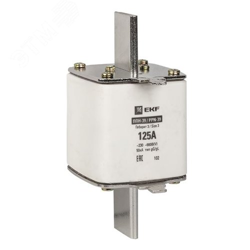 Изображение товара Вставка плавкая ППН-39 630/125А габарит 3 PROxima (шт)