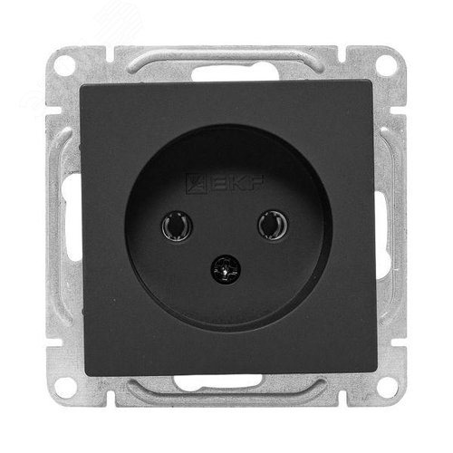 Эпика Механизм розетки 16А без заземления без шторок черный EKF - фото 2