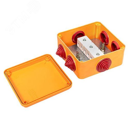 Коробка огнестойкая E90 100х100х50мм, с клеммником 6 полюсов 1,5-6 мм2 IP55 EKF - фото 2