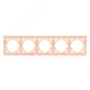 Валенсия рамка 5-местная кремовая - фото 2