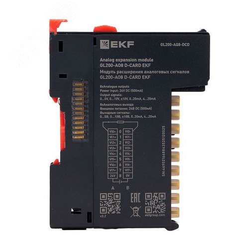 Модуль расширения аналоговых сигналов GL200-AO8 D-CARD - фото 9