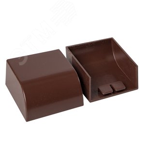 Заглушка (40х25) (4 шт) Plast под темное дерево - фото 2