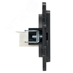 Стокгольм Механизм Розетки Phone 1-местной черный - фото 2