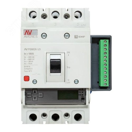 Автоматический выключатель AV POWER-1/3 160А 100kA ETU6.2 AVERES - фото 2