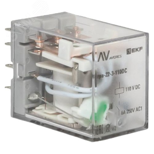 Реле промежуточное RPA 22/3 6A 110В DC EKF - фото 1