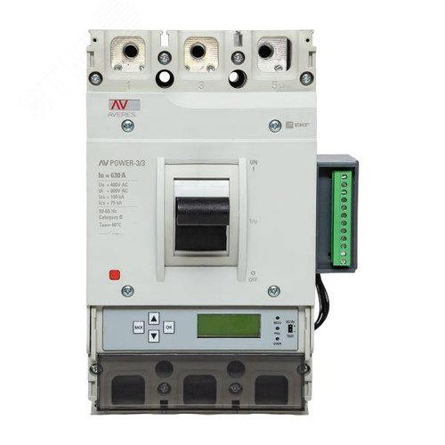 Автоматический выключатель AV POWER-3/3 630А 100kA ETU6.2 AVERES - фото 3