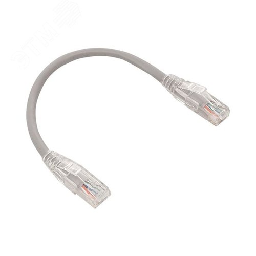 Патч-корд TERACOM PRO Cat.5E неэкранированный UTP оболочка PVC серый (5.0м) - фото 2
