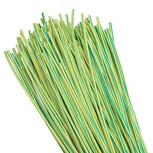 Трубка термоусаживаемая ТУТ нг 2/1 желто-зеленая в отрезках по 1м PROxima - фото 1